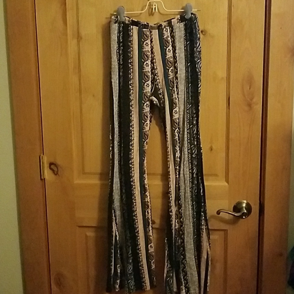 Multi print cotton yoga pants